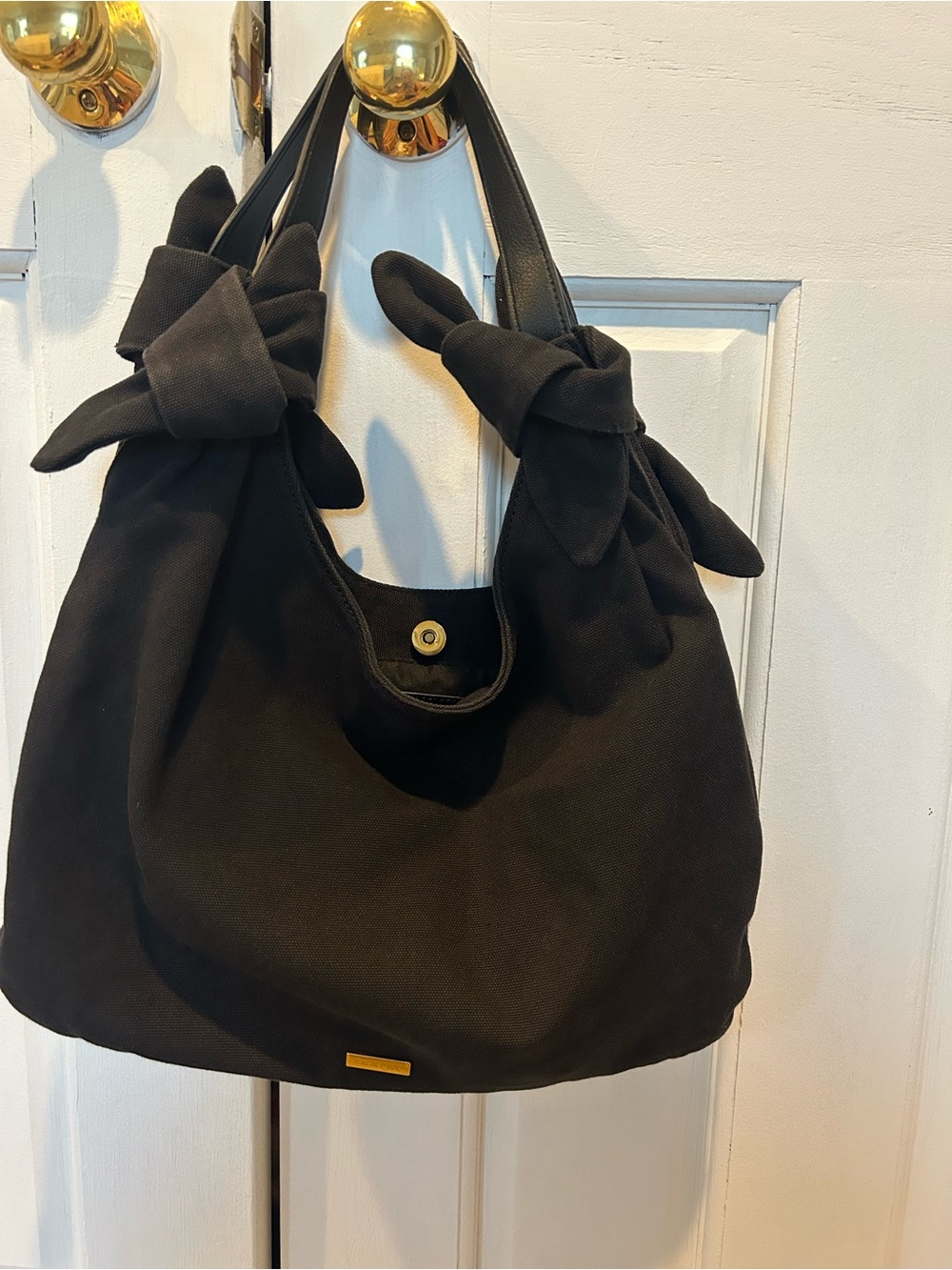 Rachel Zoe Black Knot-Handle Shoulder Bag